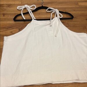 Madewell Cream Tie-Strap Tank Top